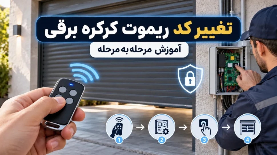 تغییر کد ریموت کرکره برقی (مرحله به مرحله)